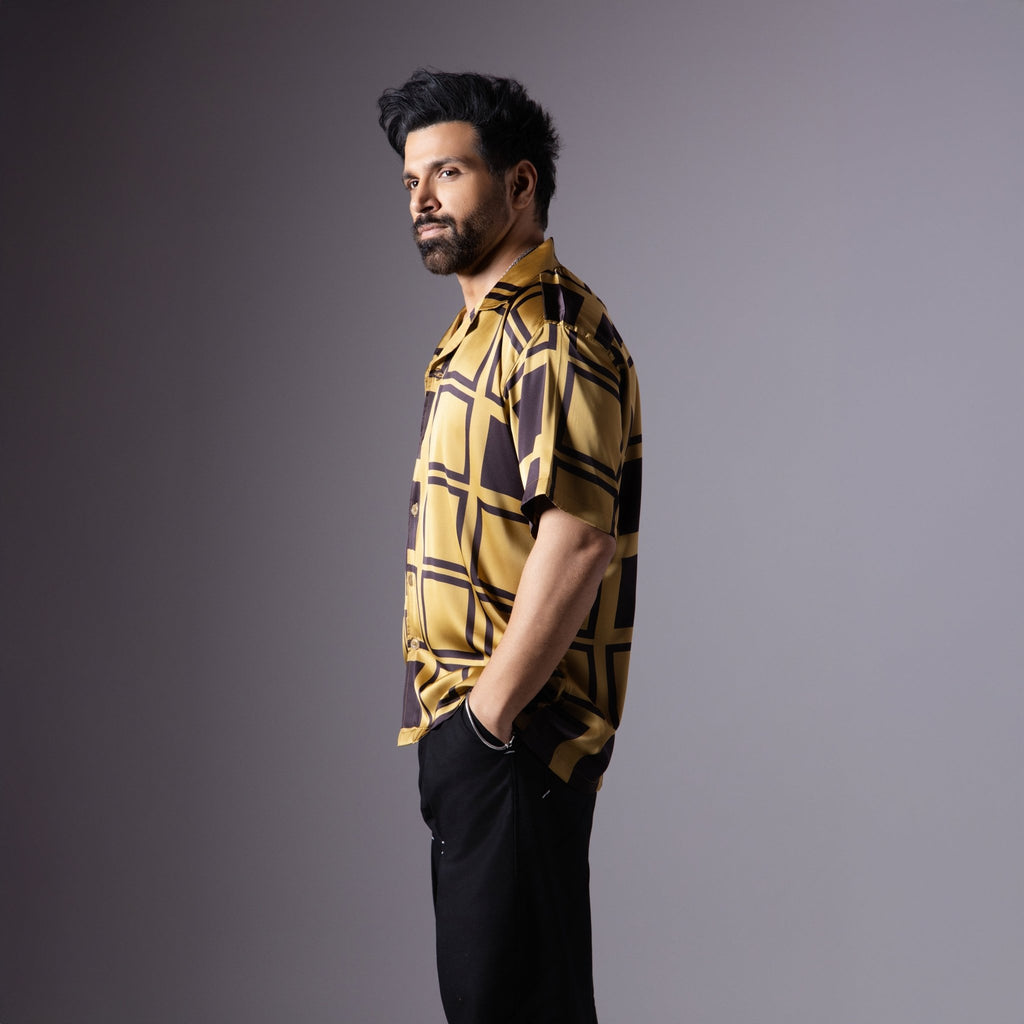 BLACK & GOLDEN SATIN SHIRT - RDX - Hophead