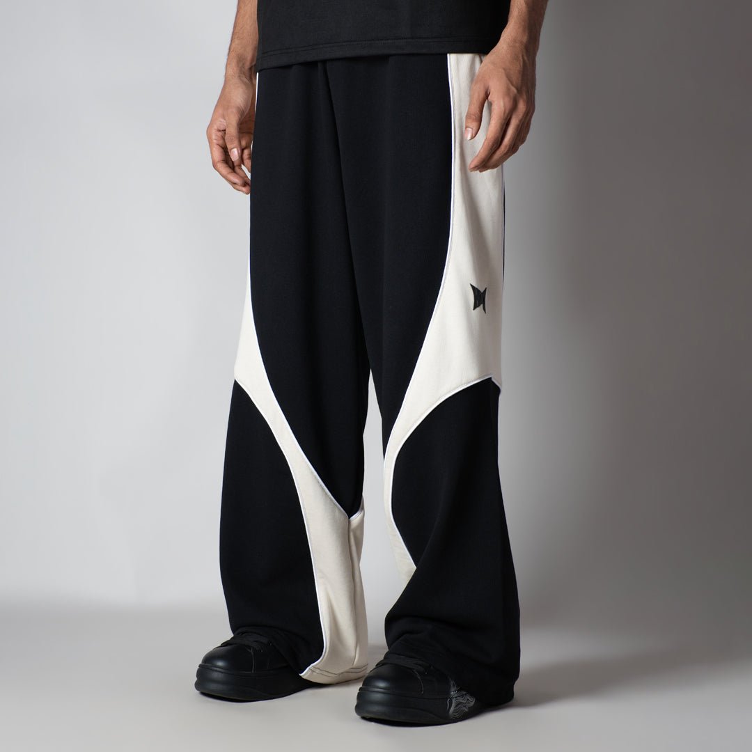 BLACK HALF CIRCLE SWEATPANT - Hophead
