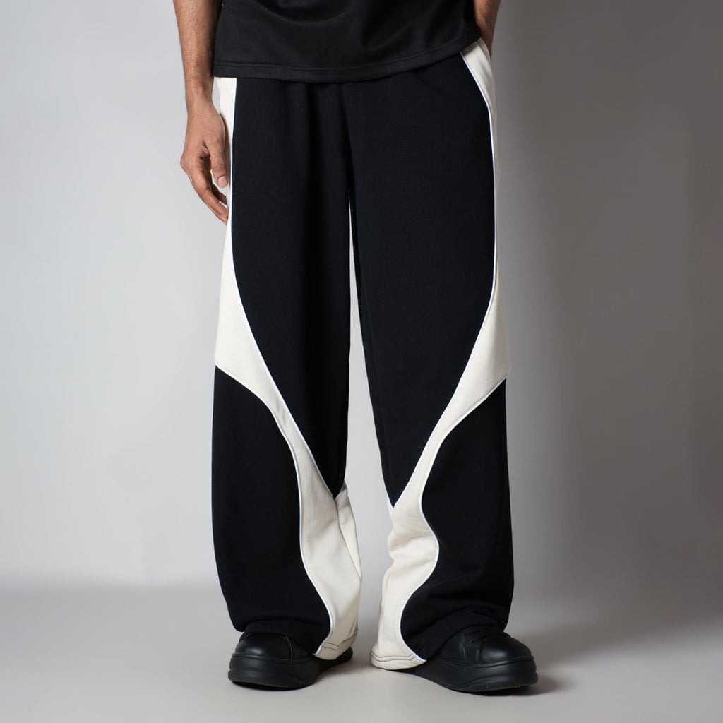 BLACK HALF CIRCLE SWEATPANT - Hophead