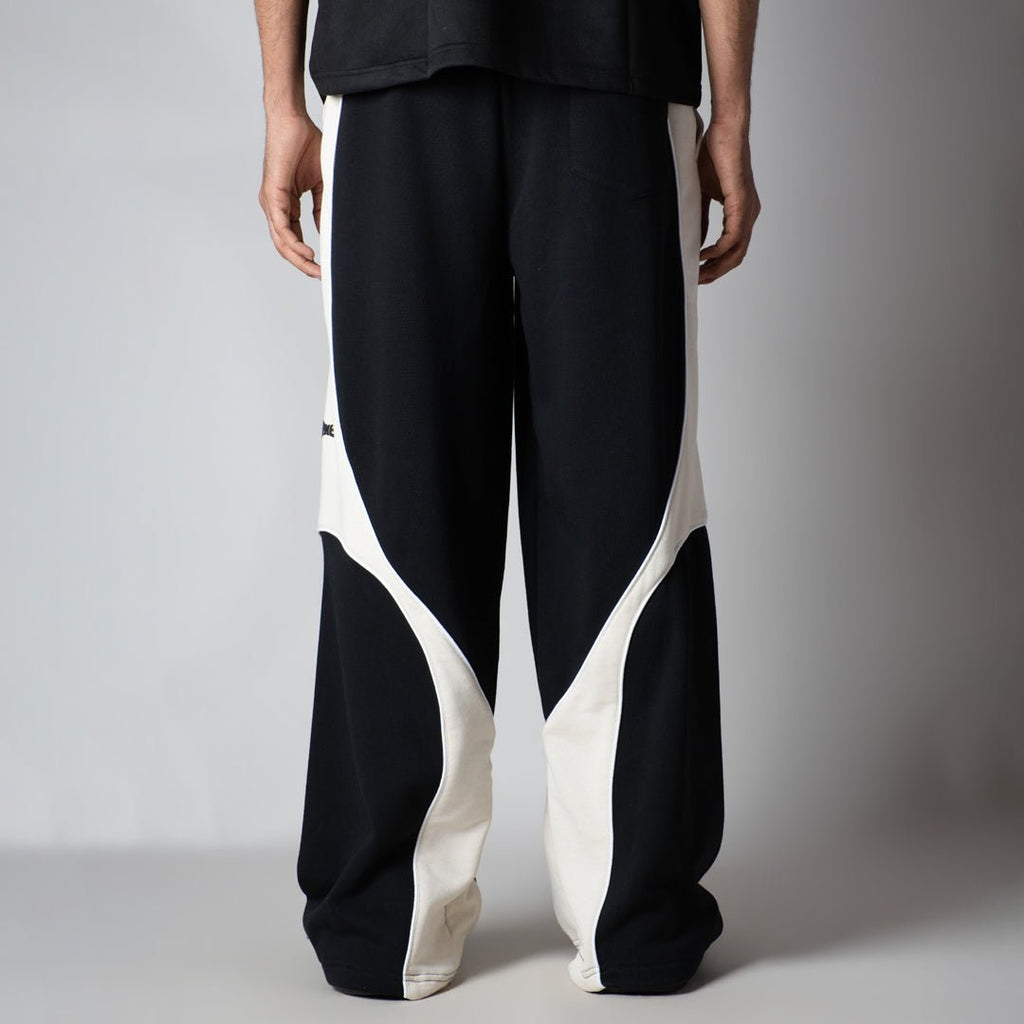 BLACK HALF CIRCLE SWEATPANT - Hophead