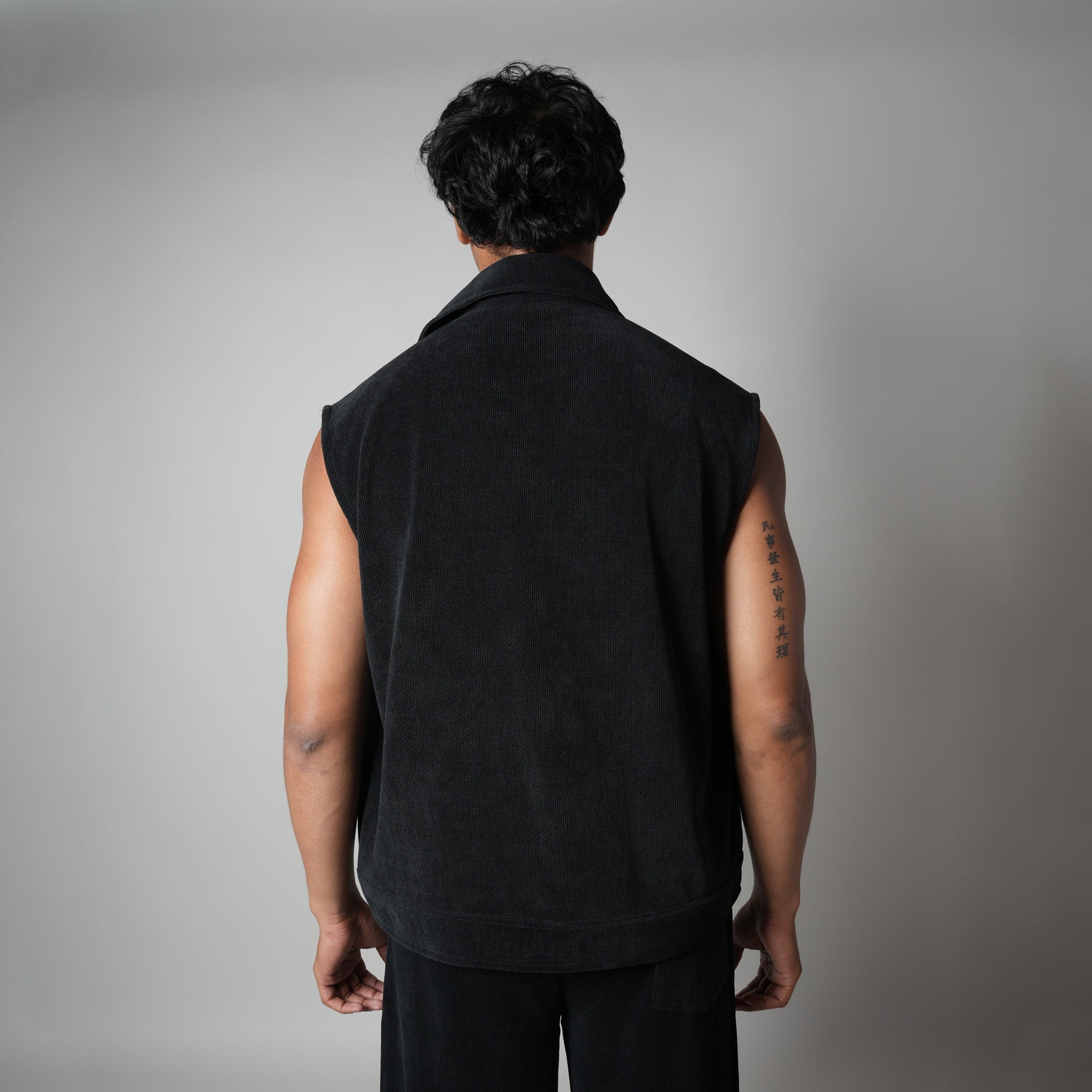 BLACK KNITDRIP UTILITY JACKET - Hophead