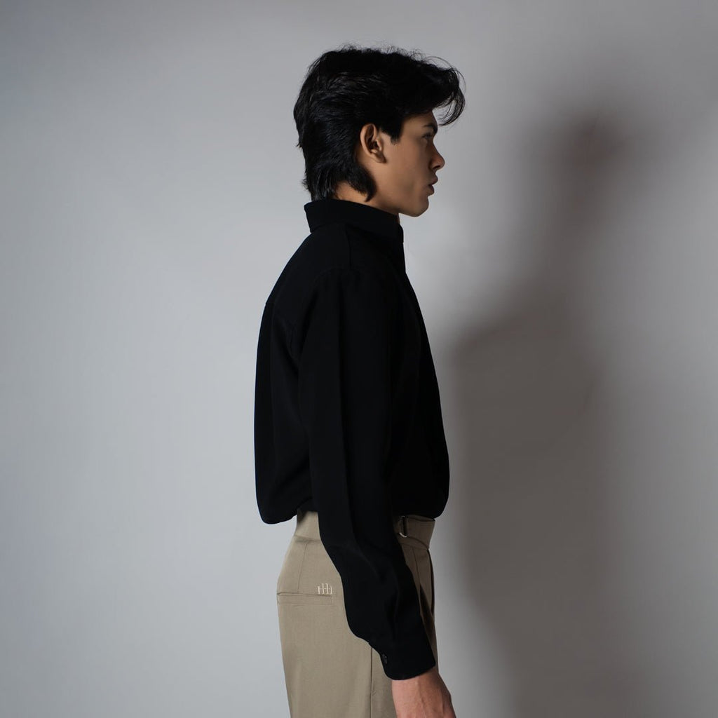 BLACK KOREAN SHIRT - Hophead
