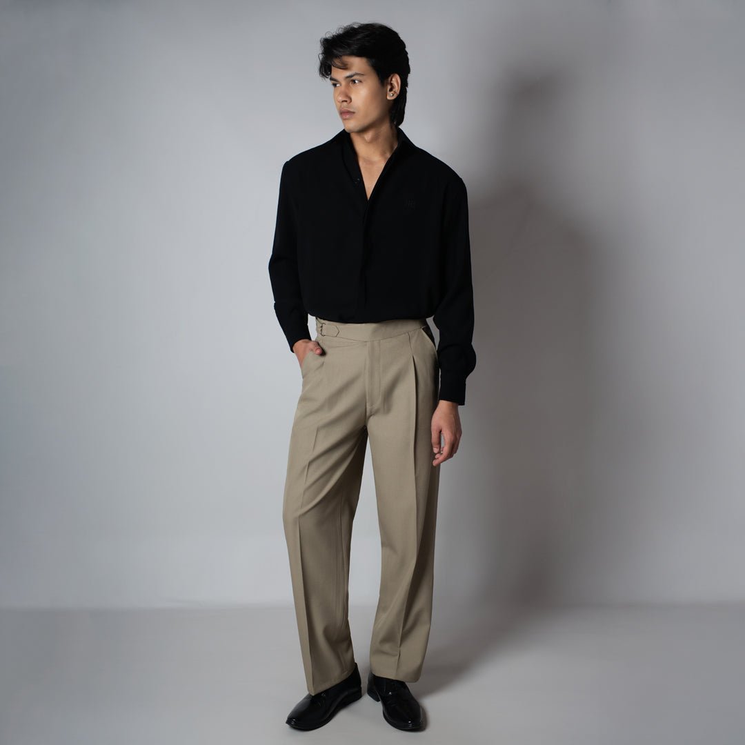 BLACK KOREAN SHIRT - Hophead