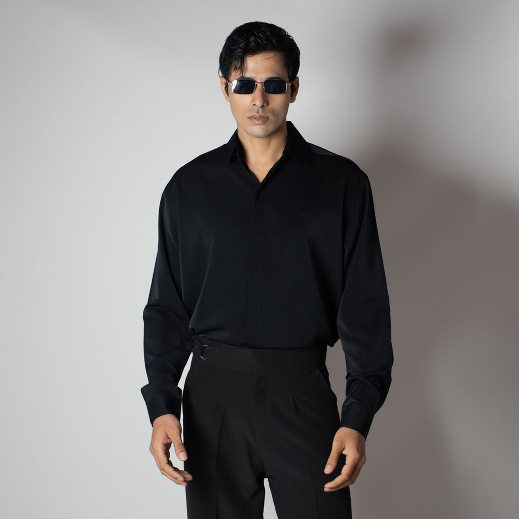 BLACK KOREAN ULTRALITE SHIRT - Hophead