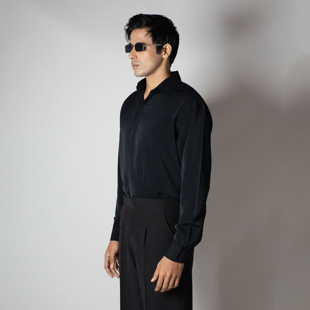 BLACK KOREAN ULTRALITE SHIRT - Hophead