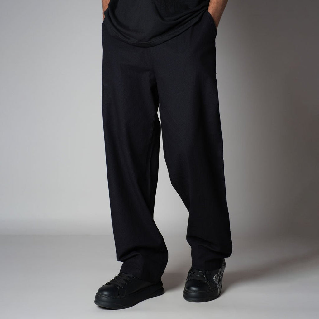 BLACK LINEN PANTS - Hophead