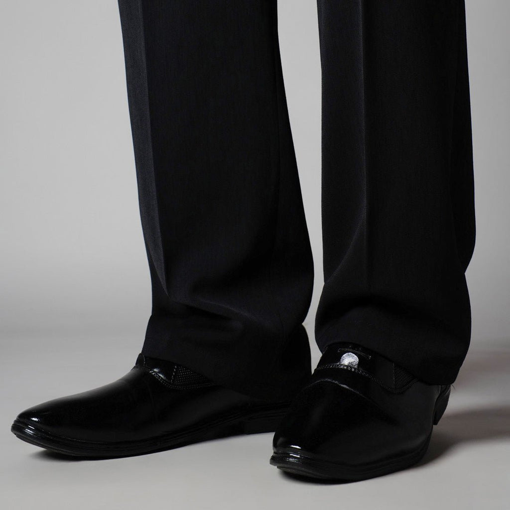 BLACK LONG FLAP TEXTURED TROUSER - Hophead