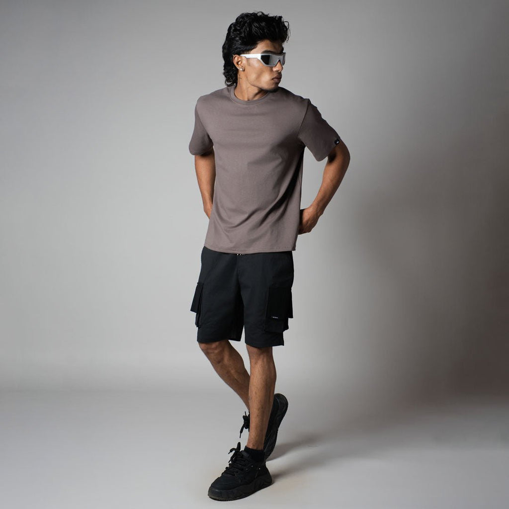 BLACK MULTI FLAP SHORTS - Hophead