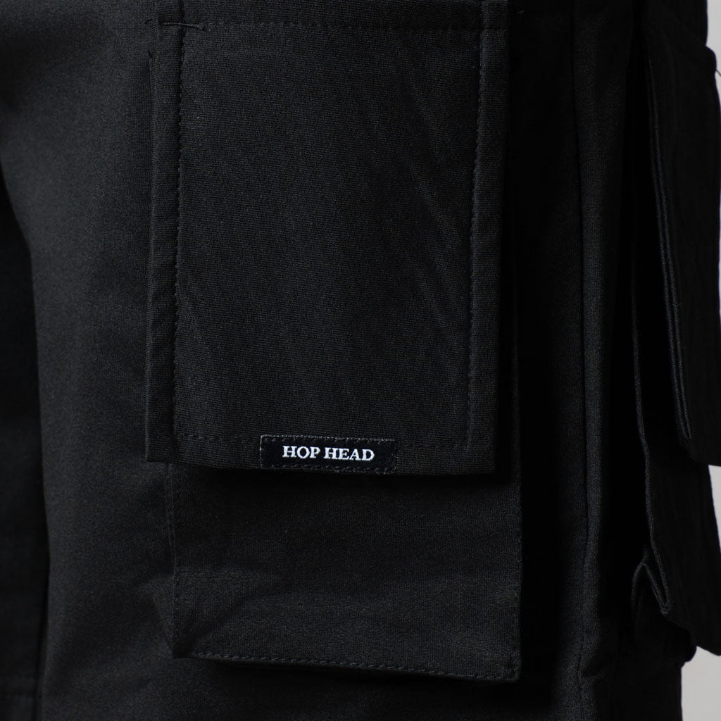 BLACK MULTI FLAP SHORTS - Hophead