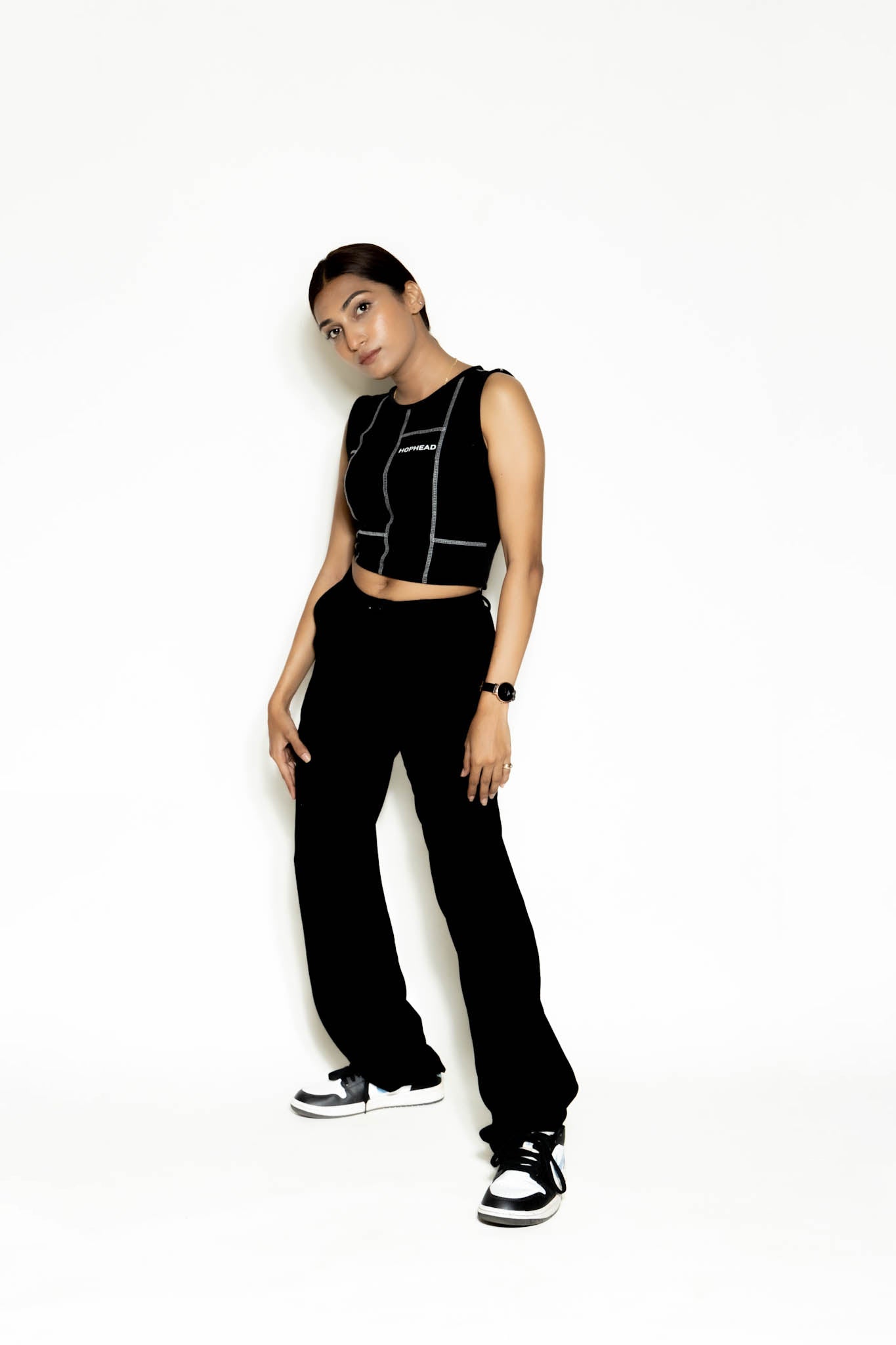 BLACK PATCH CROP TOP - Hophead