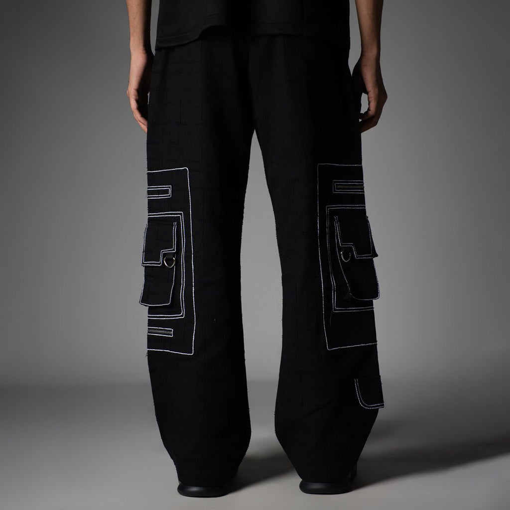 BLACK POCKET DENIM CARGO - RDX - Hophead