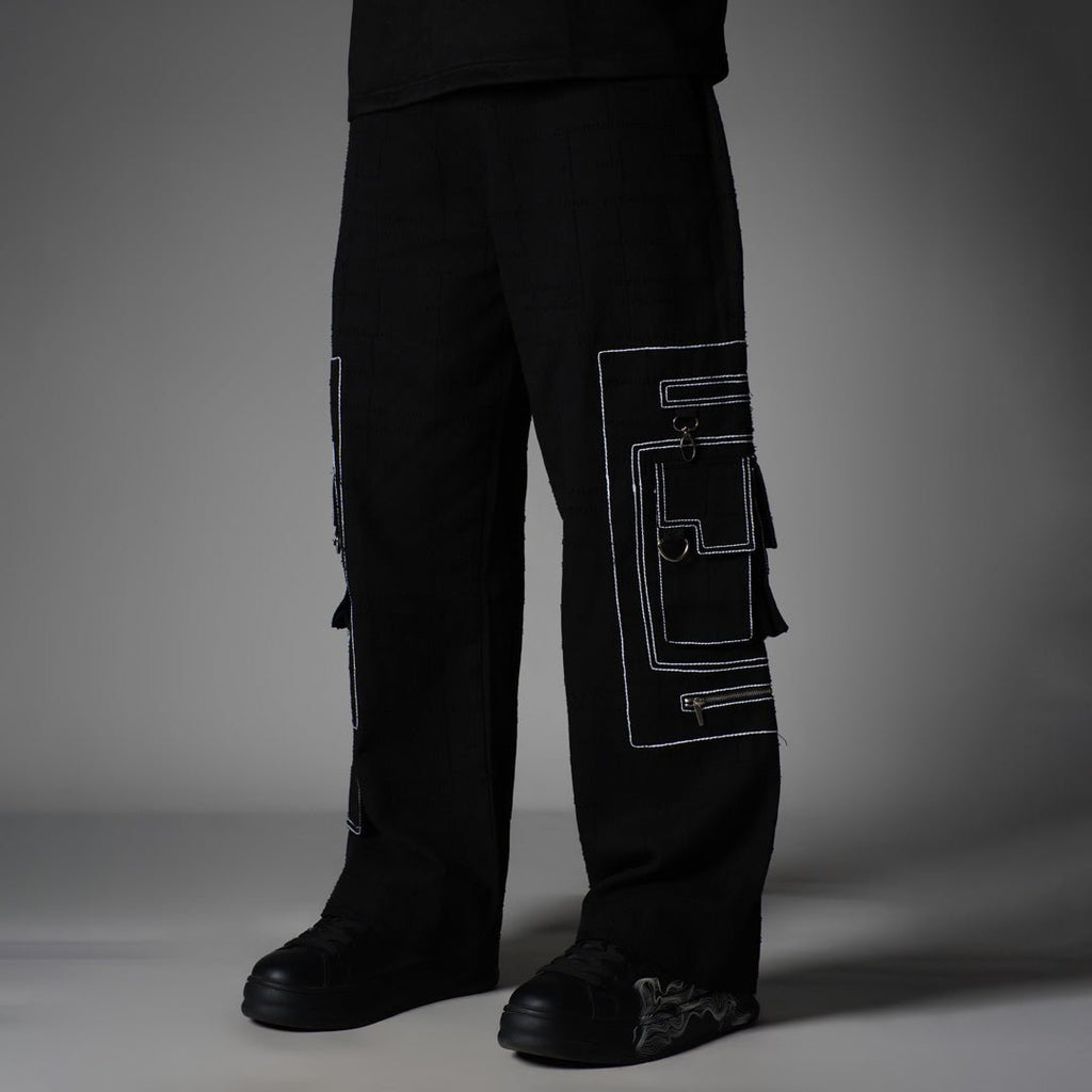 BLACK POCKET DENIM CARGO - RDX - Hophead