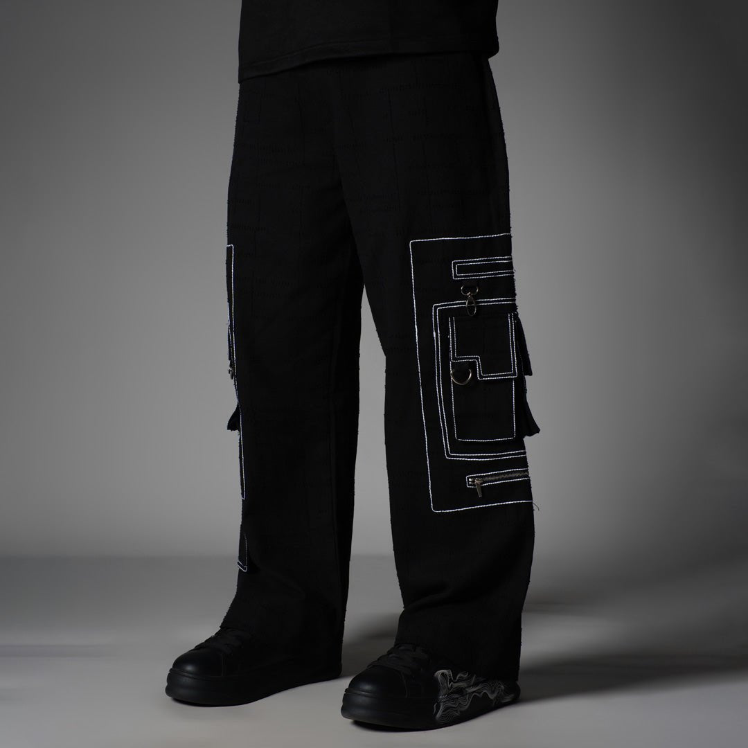 BLACK POCKET DENIM CARGO - RDX - Hophead