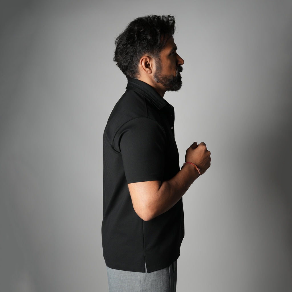 BLACK PRIME SEAMLESS POLO - Hophead