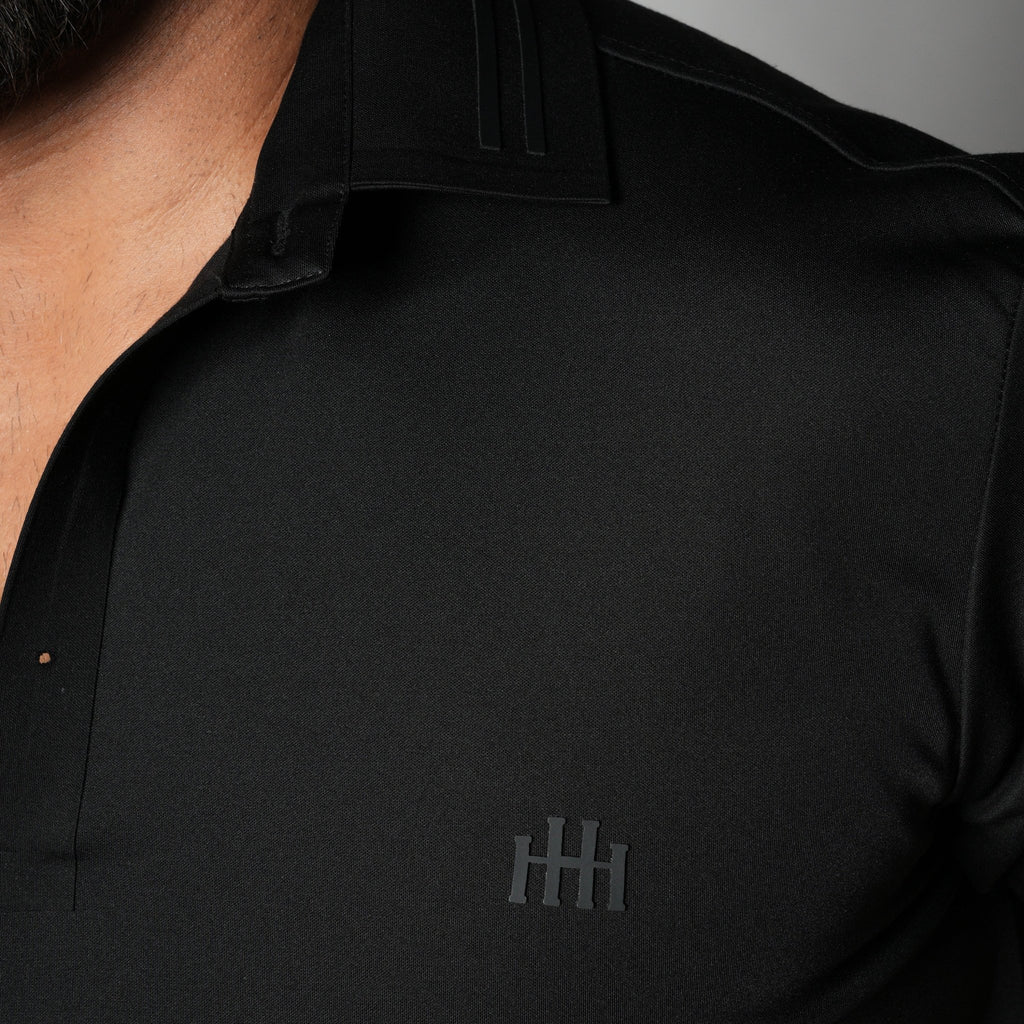 BLACK PRIME SEAMLESS POLO - Hophead