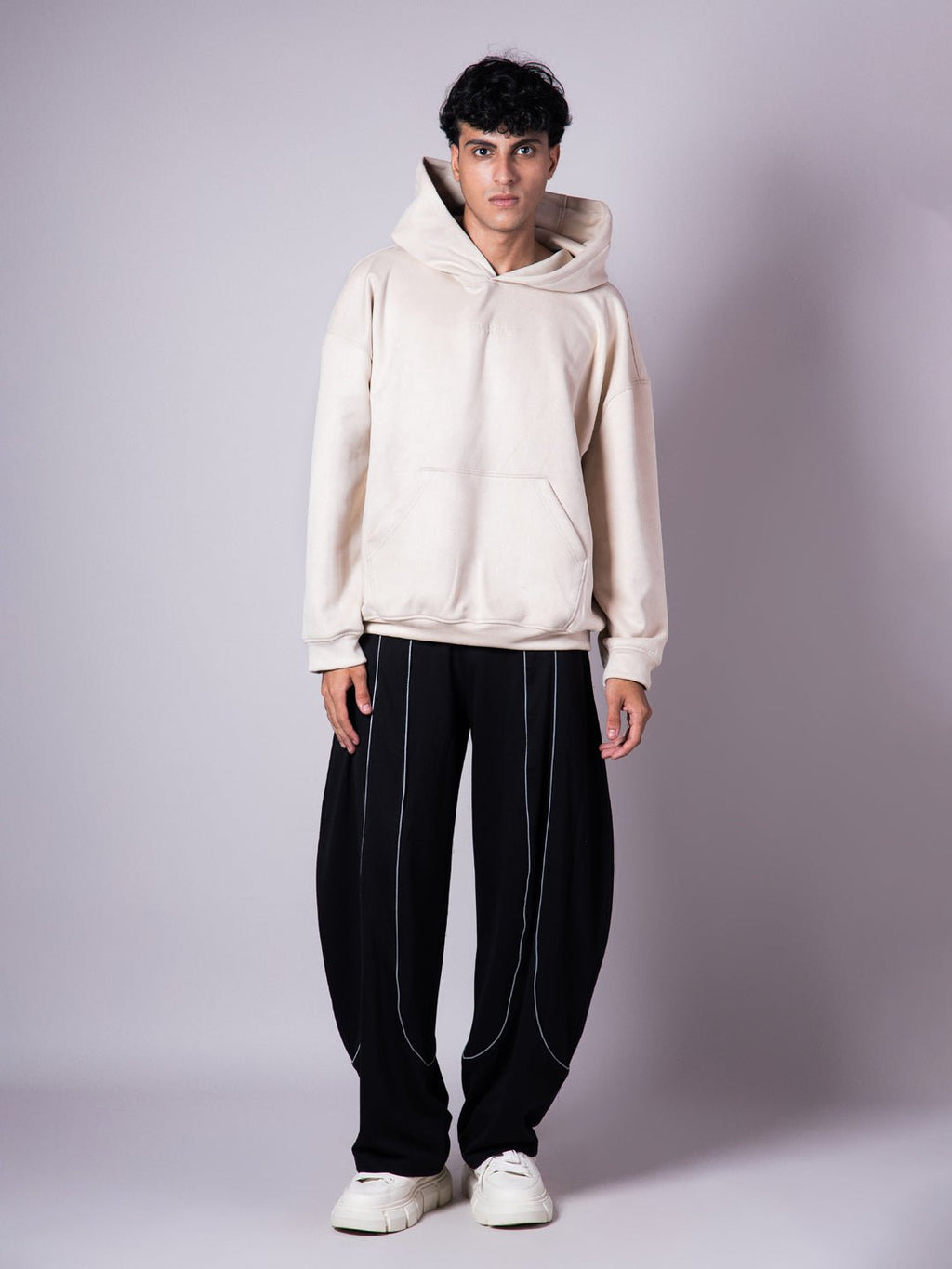 BLACK REFLECTIVE EXTREME BAGGY SWEATPANTS - Hophead