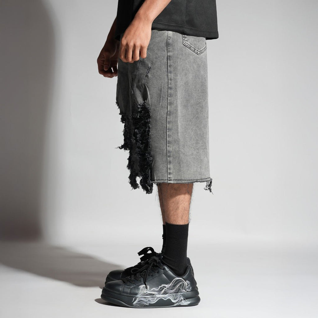 BLACK RIPPED JORTS - Hophead