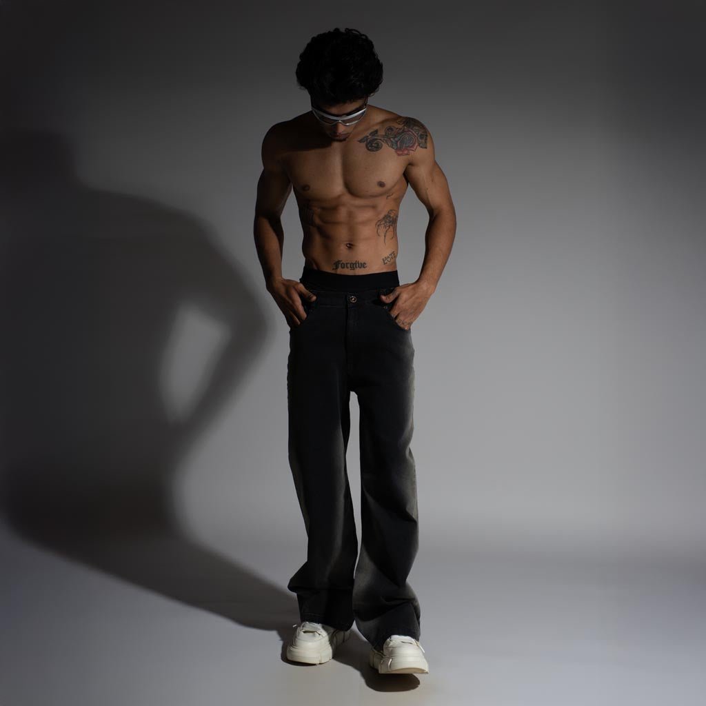 BLACK SIDE FLOW DENIM - Hophead