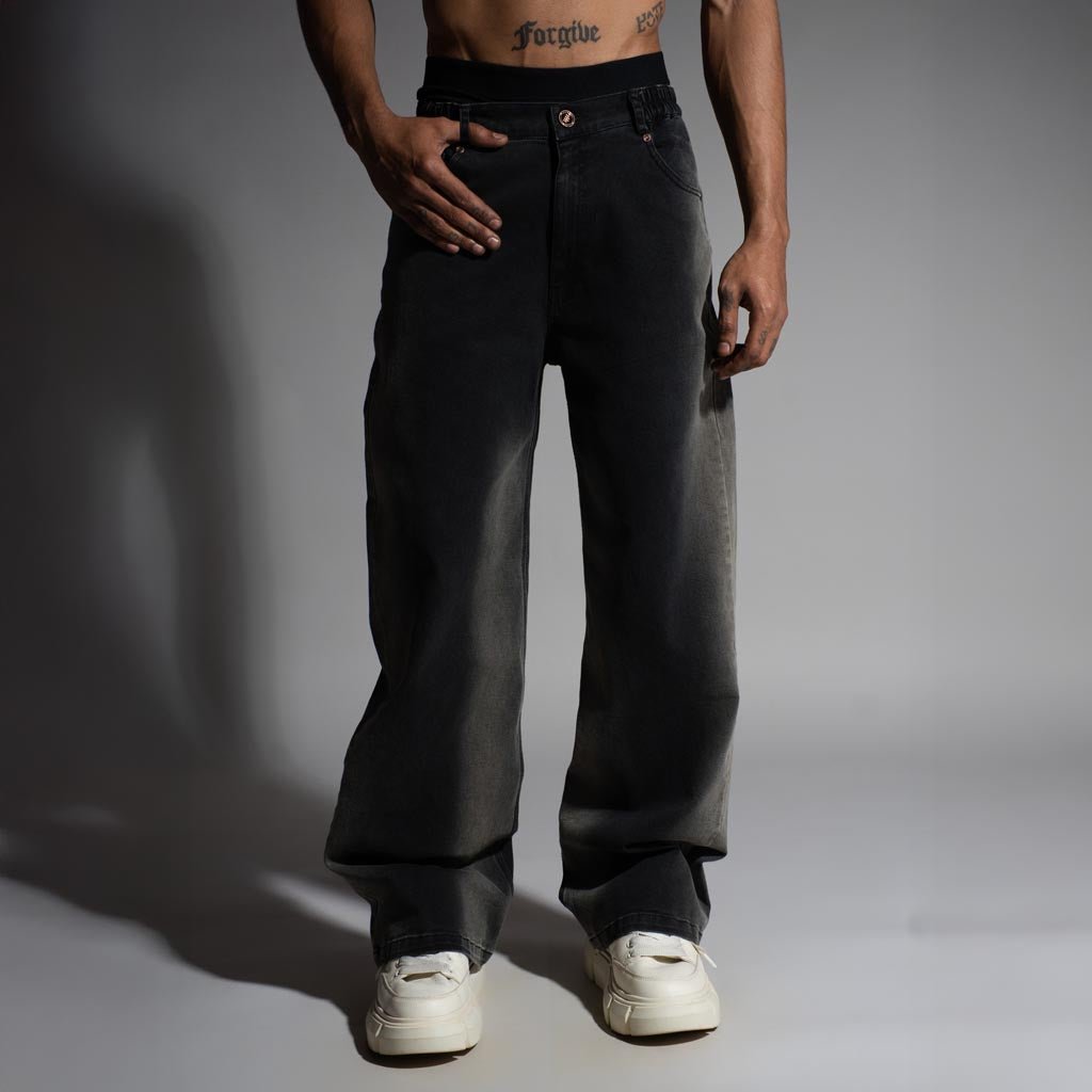 BLACK SIDE FLOW DENIM - Hophead