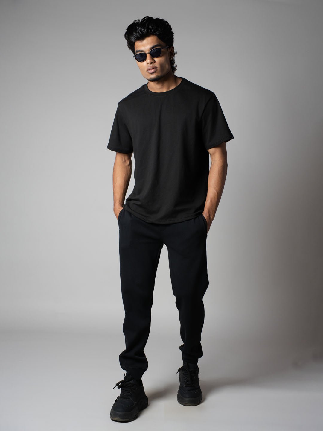 BLACK SIDE PATCH SWEATPANTS - Hophead