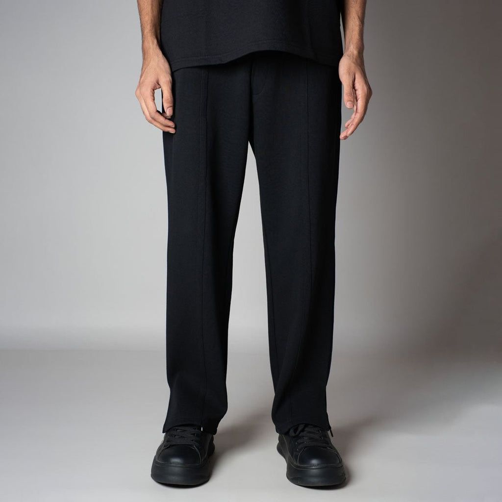 BLACK SLIT SWEATPANTS - Hophead