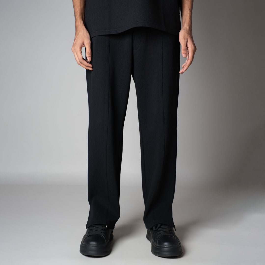 BLACK SLIT SWEATPANTS - Hophead