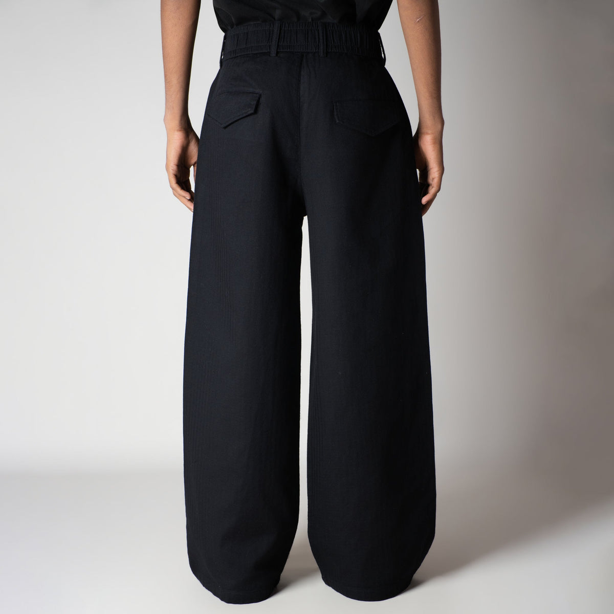 BLACK SOFTMOVE CLASSIC LINEN PANTS - Hophead