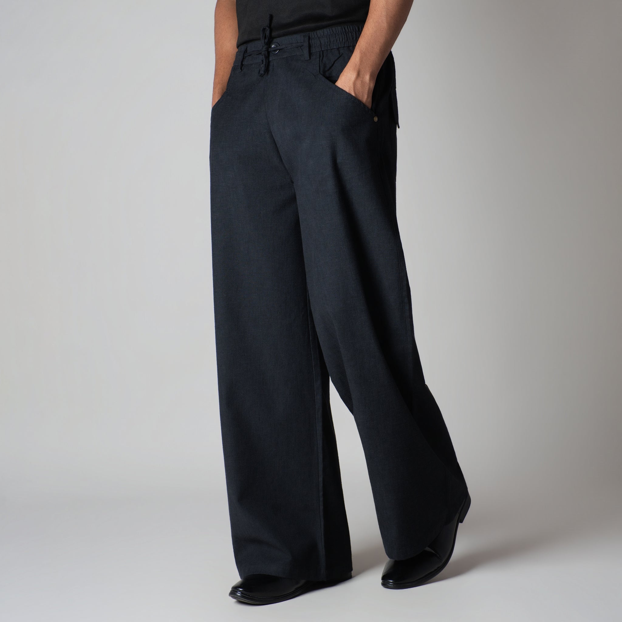 BLACK SOFTMOVE COTTON PANTS - Hophead