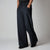 BLACK SOFTMOVE COTTON LINEN PANTS
