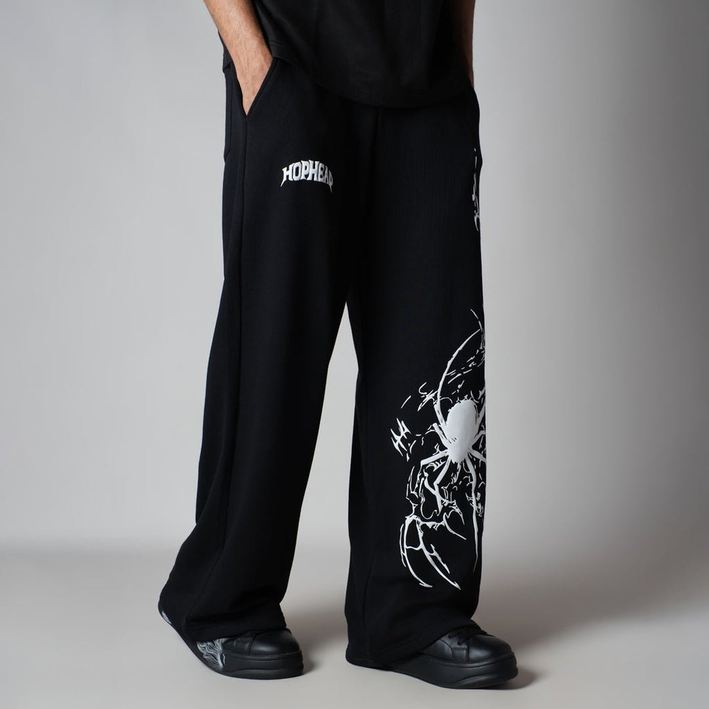 BLACK SPIDER SWEATPANTS - Hophead