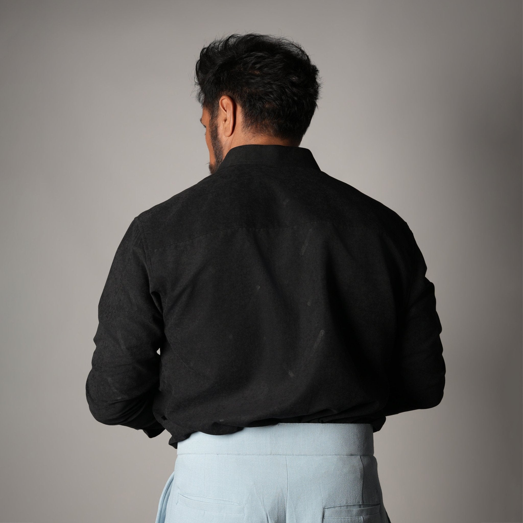 BLACK SUEDE LASER LUXE SHIRT - Hophead