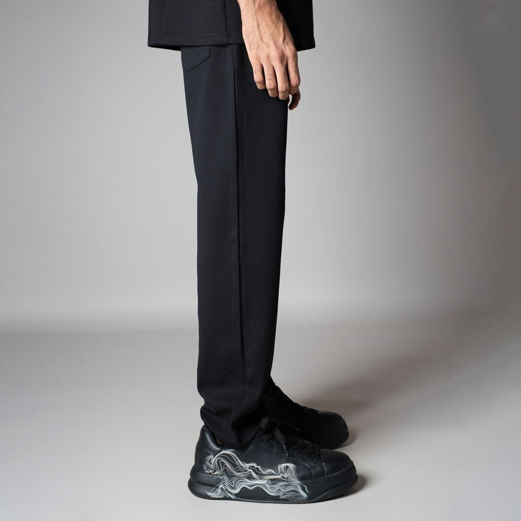 BLACK TEXTURED SWEATPANT - Hophead