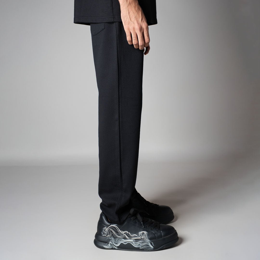 BLACK TEXTURED SWEATPANT - Hophead