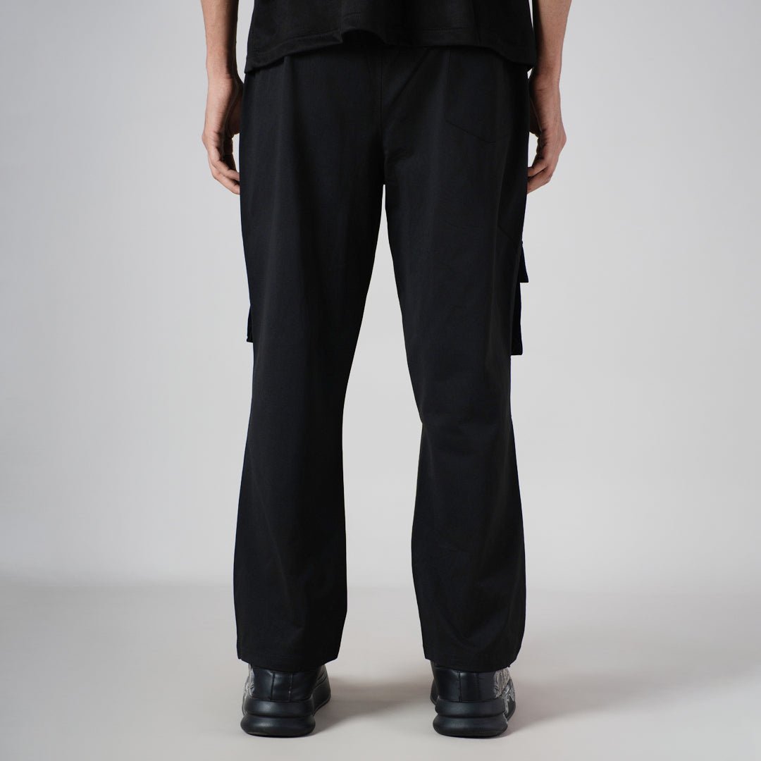 BLACK TWO FRONT POCKET CARGO SWEATPANT - Hophead