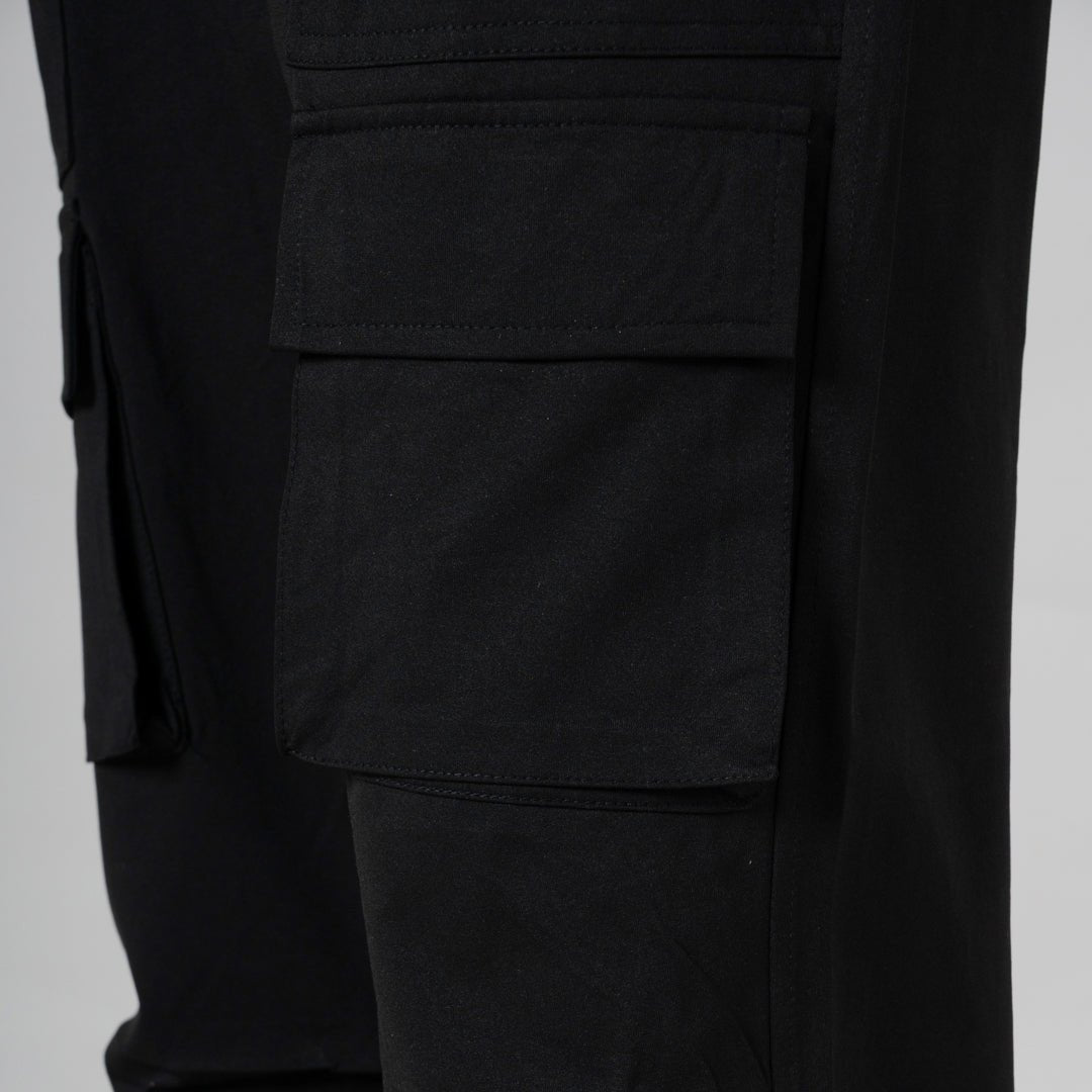 BLACK TWO FRONT POCKET CARGO SWEATPANT - Hophead