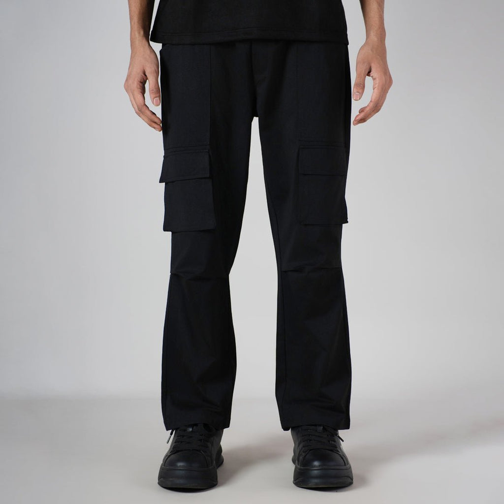 BLACK TWO FRONT POCKET CARGO SWEATPANT - Hophead