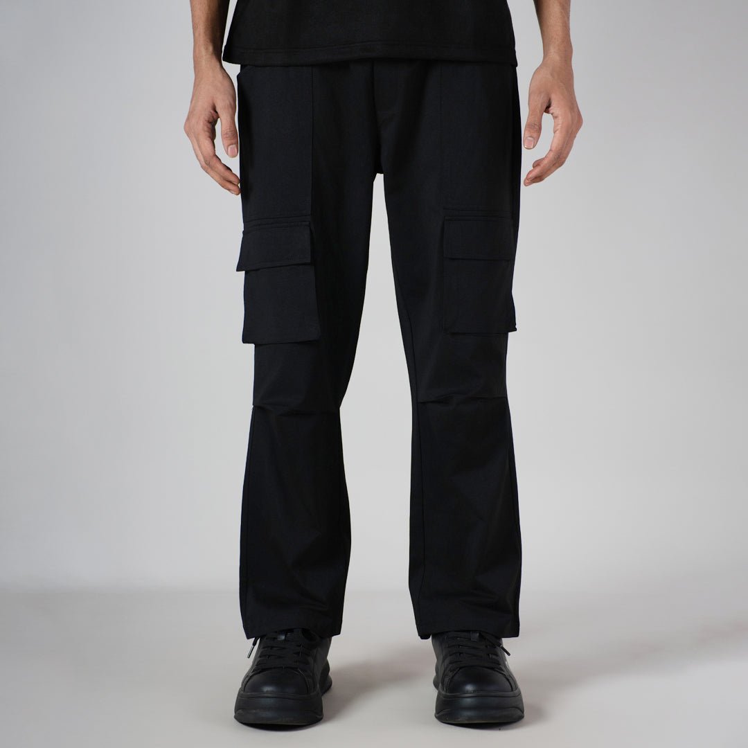BLACK TWO FRONT POCKET CARGO SWEATPANT - Hophead