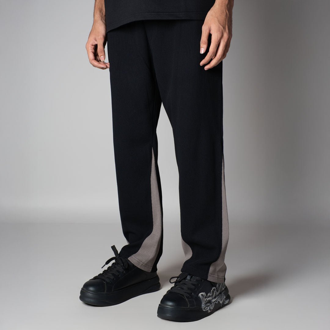 BLACK TWO TONE SWEATPANTS - Hophead