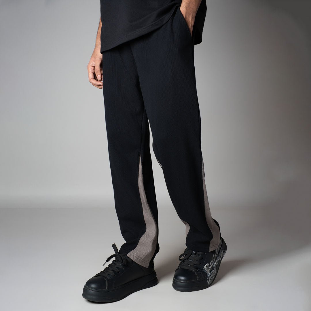 BLACK TWO TONE SWEATPANTS - Hophead