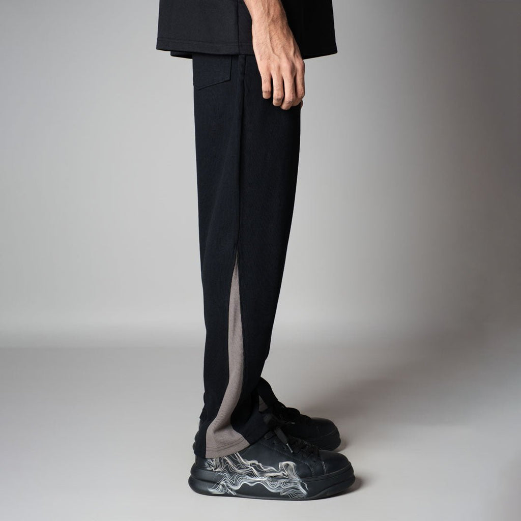 BLACK TWO TONE SWEATPANTS - Hophead