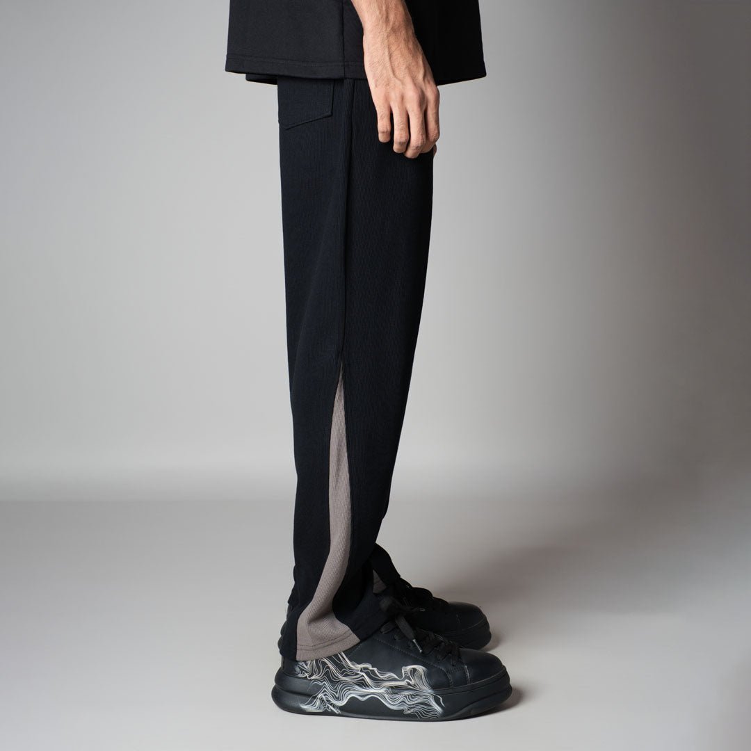 BLACK TWO TONE SWEATPANTS - Hophead