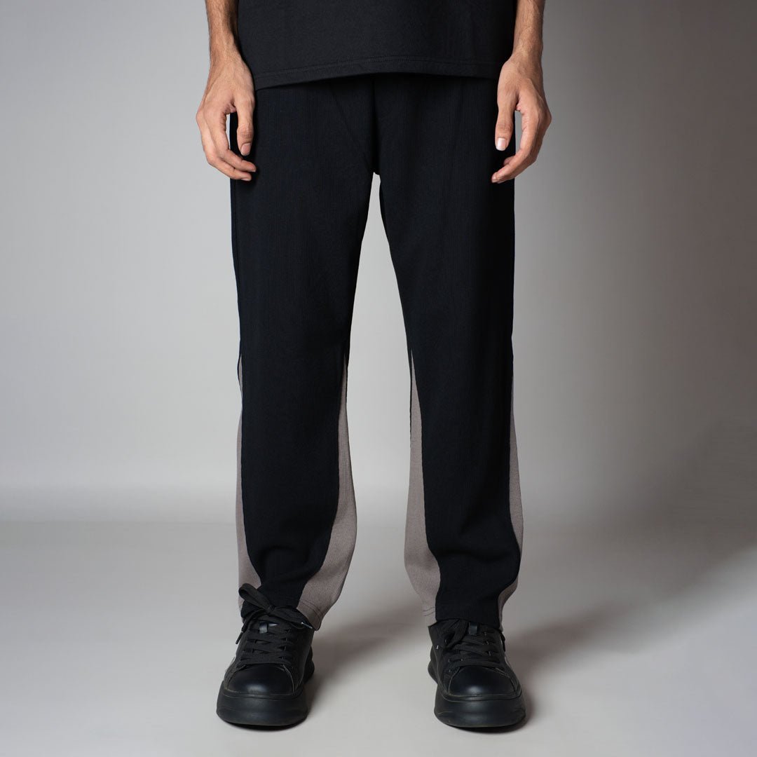 BLACK TWO TONE SWEATPANTS - Hophead