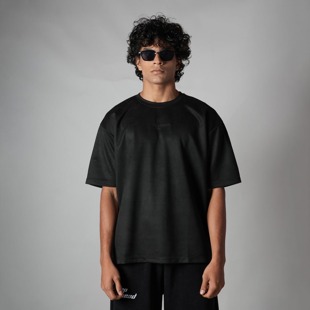 BLACK ULTRALIGHT SUEDE T - SHIRT - Hophead