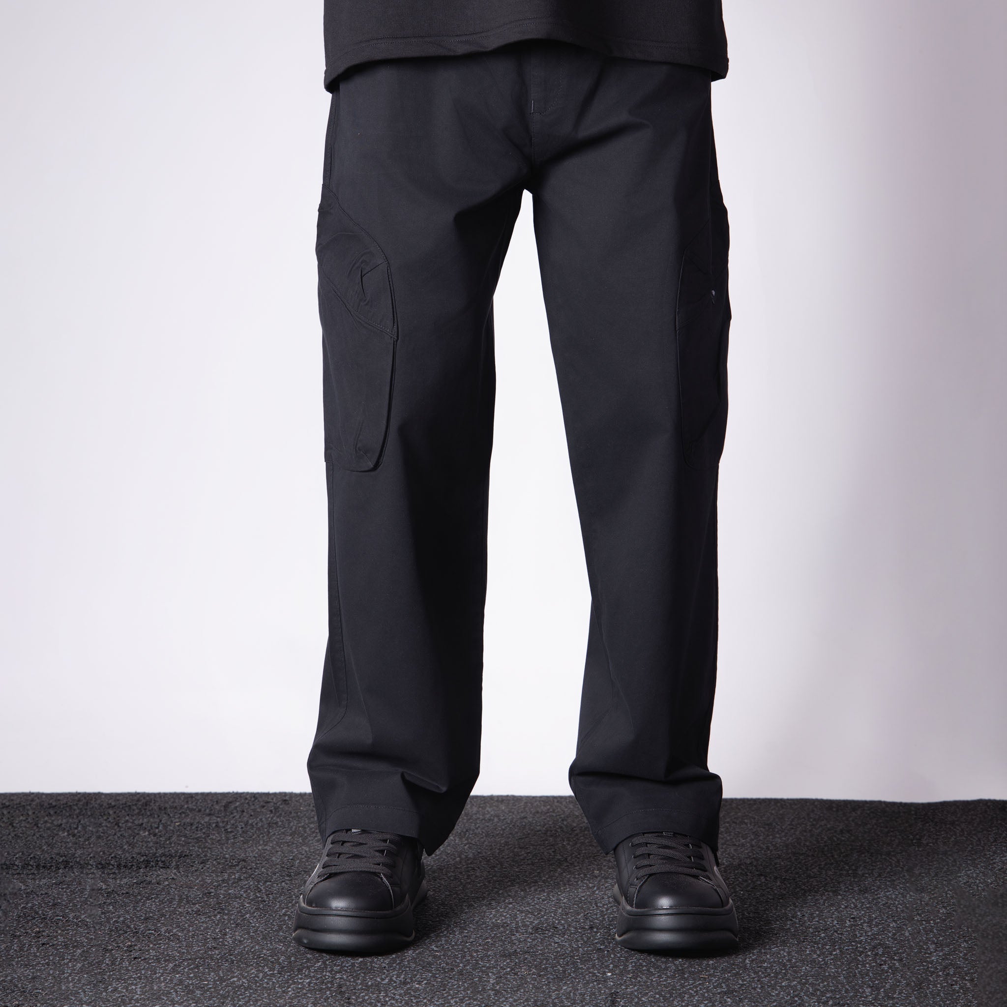 BLACK UTILITY POCKETS COTTON CARGO - Hophead