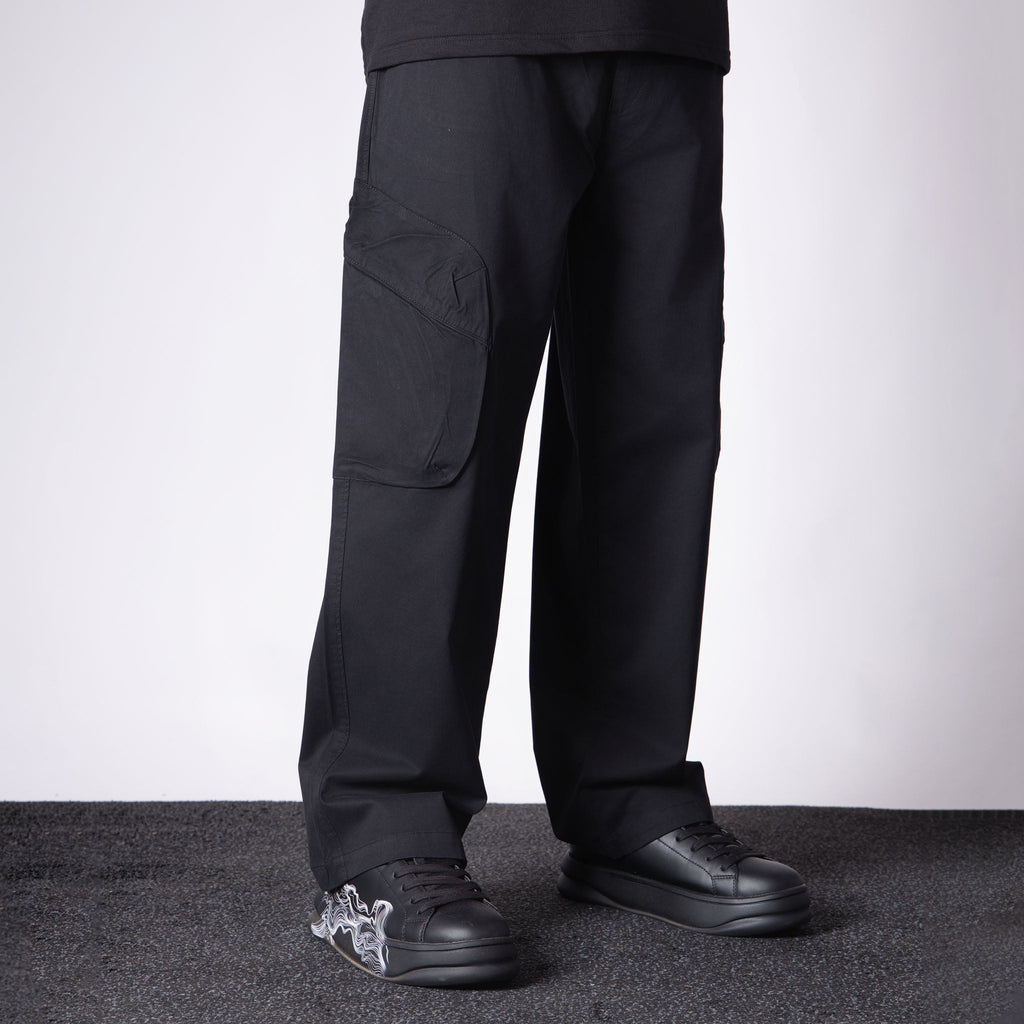BLACK UTILITY POCKETS COTTON CARGO - Hophead