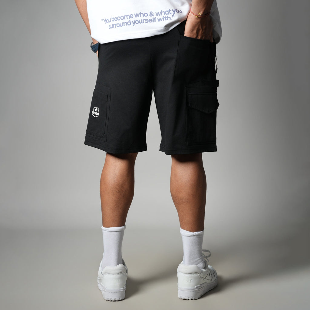BLACK VERTEX EDGE SHORTS - Hophead