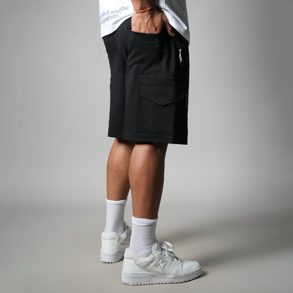 BLACK VERTEX EDGE SHORTS - Hophead