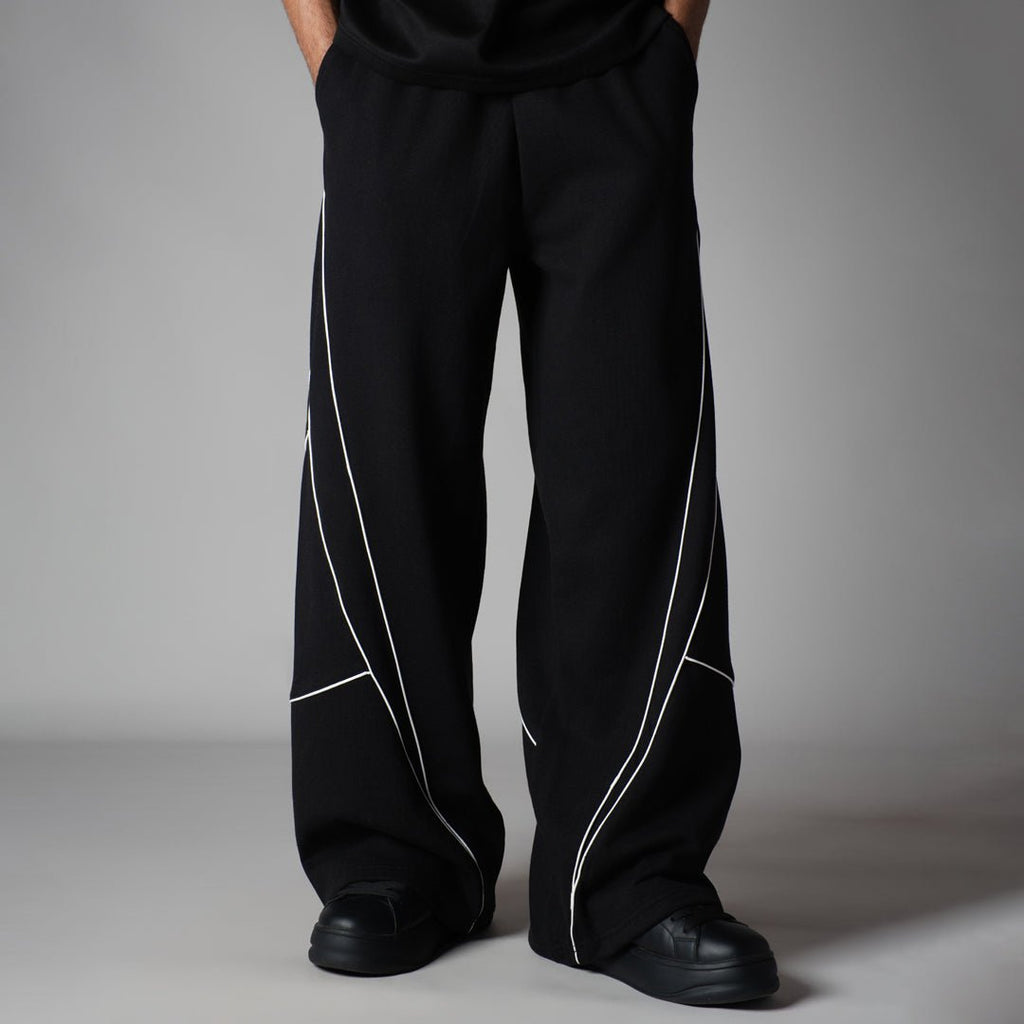 BLACK VERTEX FLEECE BAGGY SWEATPANTS - Hophead