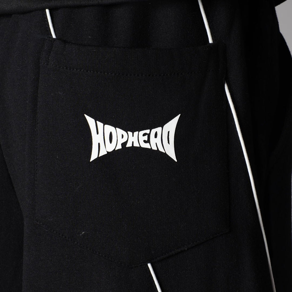 BLACK VERTEX FLEECE BAGGY SWEATPANTS - Hophead
