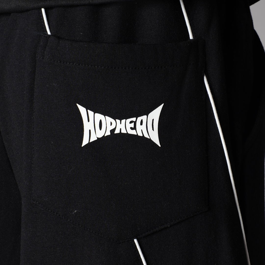 BLACK VERTEX FLEECE BAGGY SWEATPANTS - Hophead